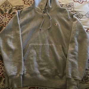 Champion reverse weave hoodie, grey